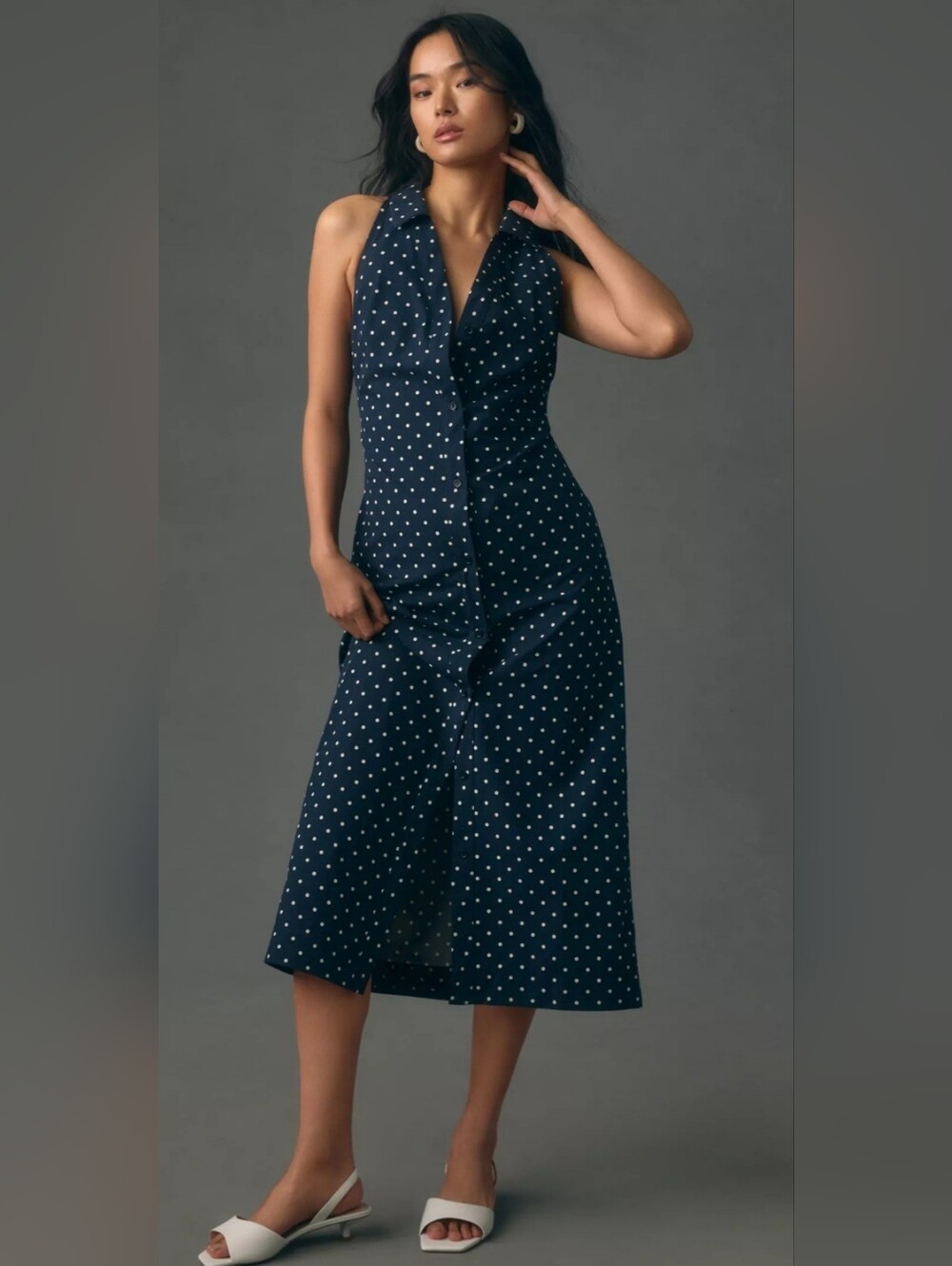 Maeve From Anthropologie Halter Slim Midi Dress